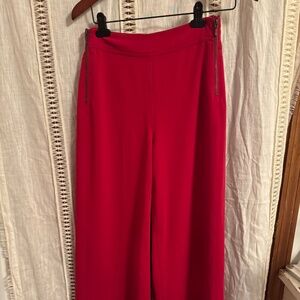 A Loves A Ladies Women's Red Crop Wide-Leg High Waist Pants  Size 0